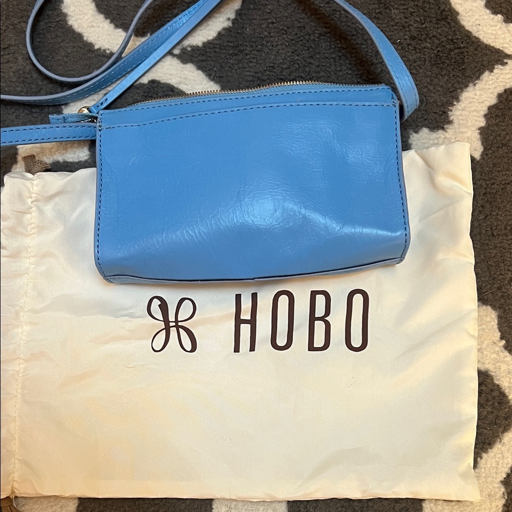 HOBO Sky Blue Leather Crossbody Bag